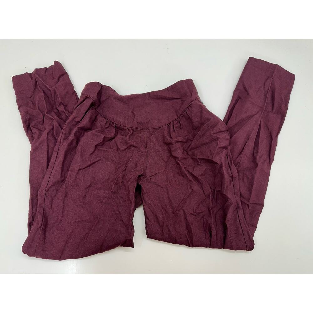 Present Tense Womens Dress Pants Size 9 Maroon Side Button Up Vintage